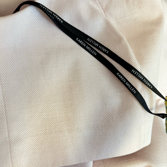 Karen Millen Tailored Cotton Blush Textured Midi Dress $499 - Picture 6 of 7